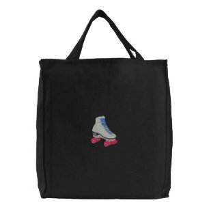 Roller Skate Embroidered Tote Bag