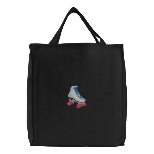 Roller Skate Embroidered Tote Bag