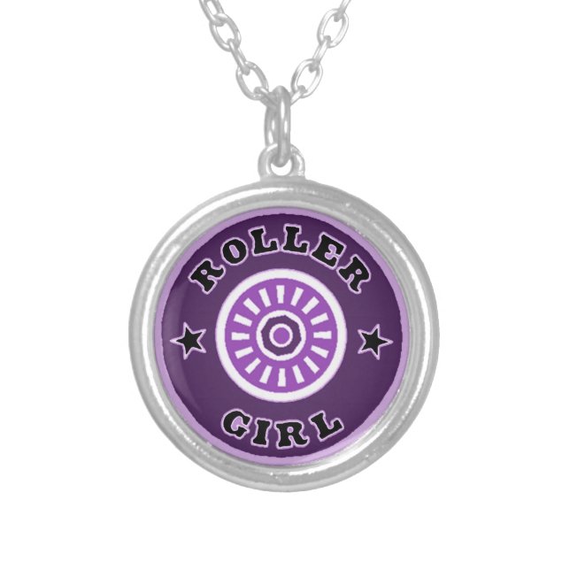 Roller Skate Girl Necklace (Front)