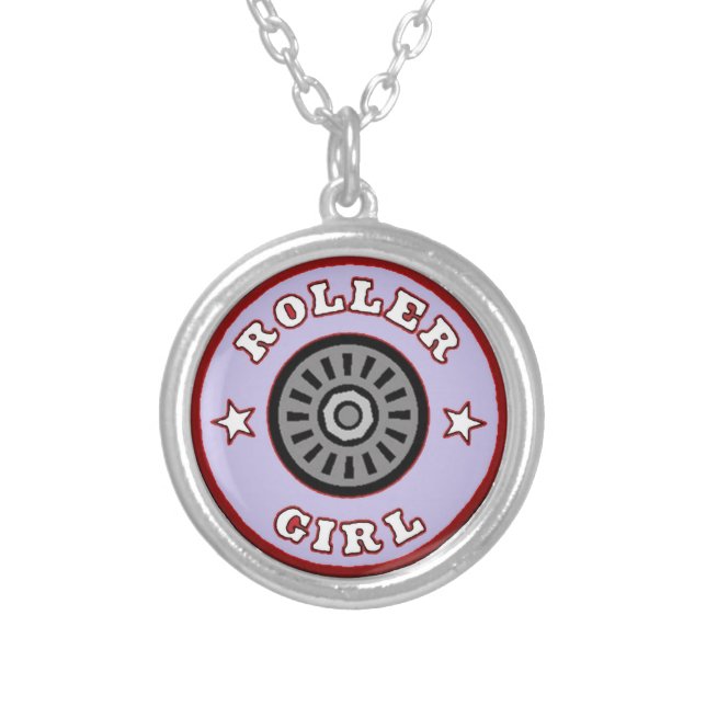 Roller Skate Girl Necklace (Front)