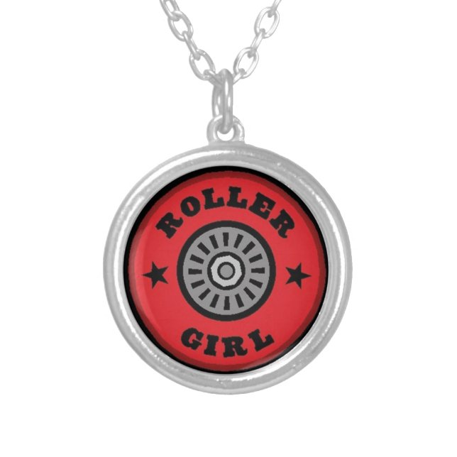 Roller Skate Girl Necklace (Front)