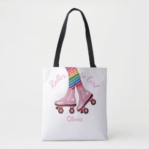 Roller Skate Girl - Personalize Tote Bag