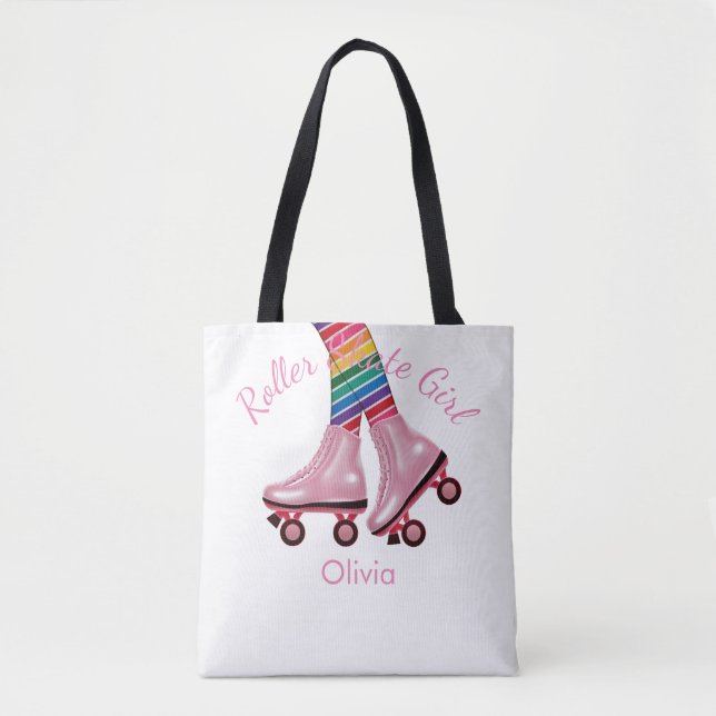 Roller Skate Girl - Personalize Tote Bag (Front)