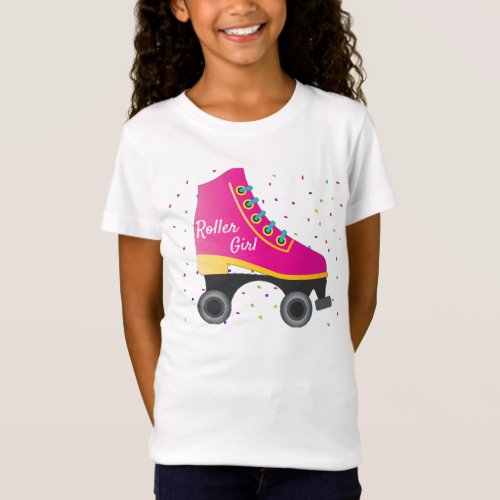 Roller Skate Girls Fine Jersey T_Shirt