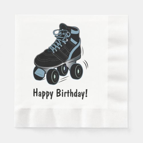 Roller Skate Happy Birthday Paper Napkins