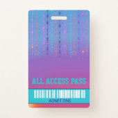 Roller SKate party, VIP Pass ,Invitation, Glitter Badge (Front)