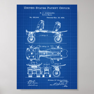 Roller Skate Patent - Roller Skate Art, Sports Art Poster