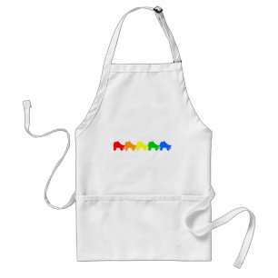 roller skate rainbow adult apron