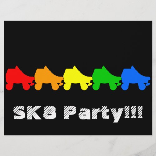 roller skate rainbow flyer