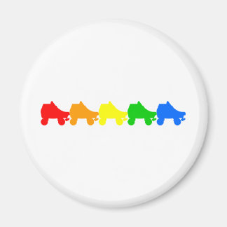 roller skate rainbow magnet