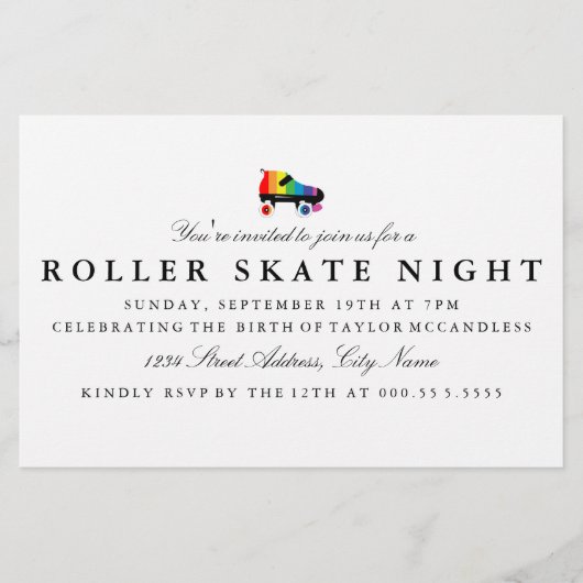 roller skate rainbow stripes (Front)