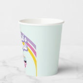 Roller skate Retro Rainbow Birthday Paper Cups | Zazzle