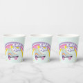 Roller skate Retro Rainbow Birthday Paper Cups | Zazzle