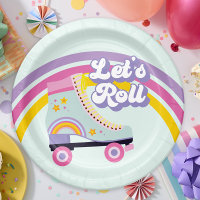 Roller skate Retro Rainbow Birthday