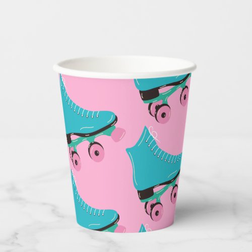 Roller skate Retro Rainbow Birthday Party  Paper Cups