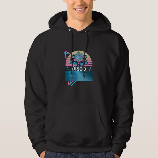 Roller Skate Roller Skating Retro Disco Hoodie (Front)