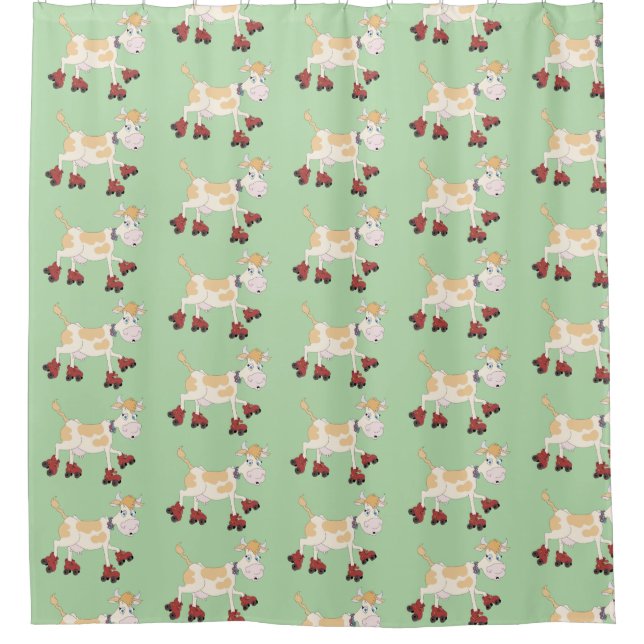 roller skate shower curtain (Front)