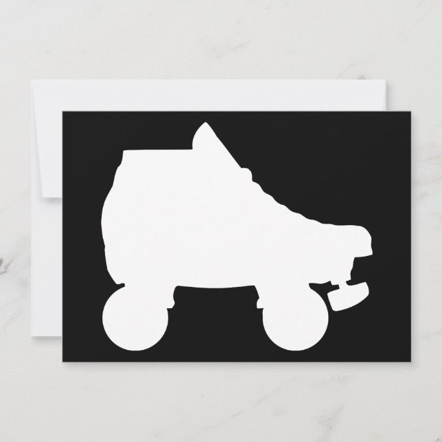 roller skate sillouette invitation (Front)