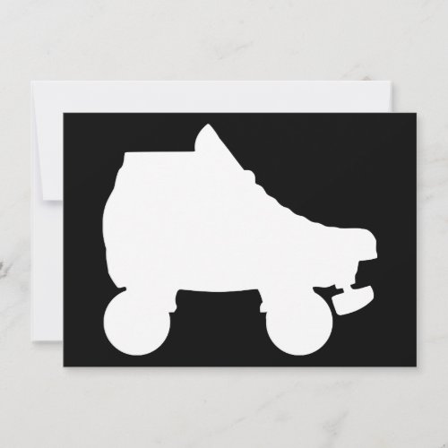 roller skate sillouette invitation