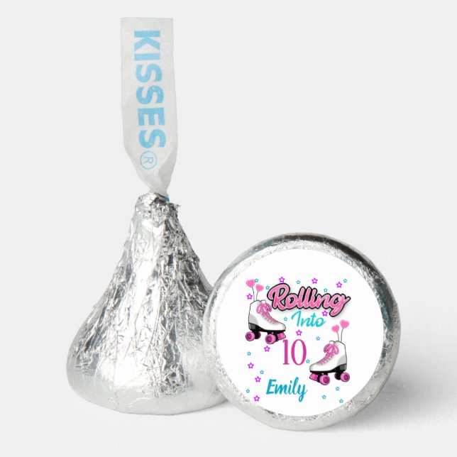 Roller Skate Skating Custom Birthday MAtching  Hershey®'s Kisses® (Front)