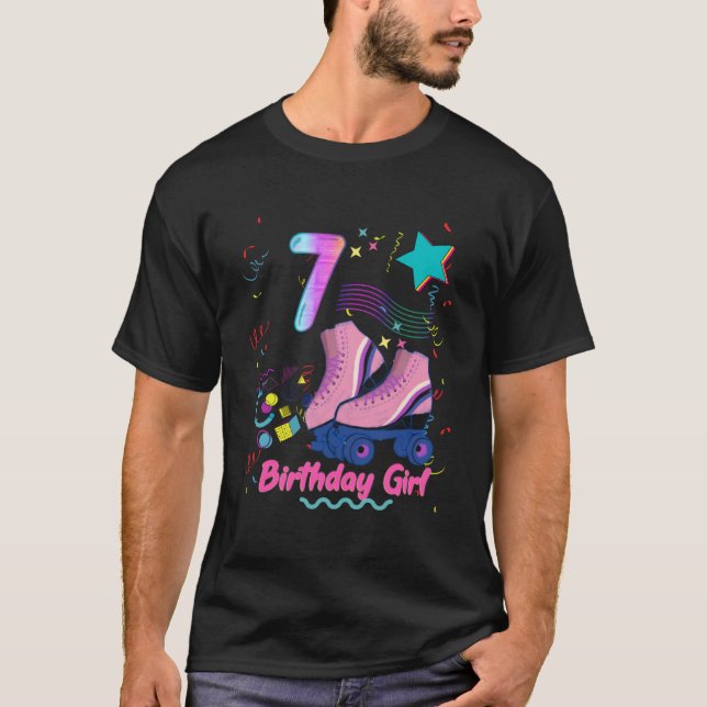 Roller Skate  Skating Party Girl Group Matching Ag T-Shirt (Front)