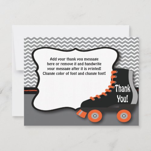 Roller Skate Thank You Card