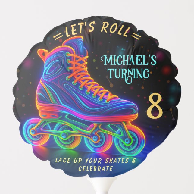 Roller Skate, Turning 8 Balloon (Front)