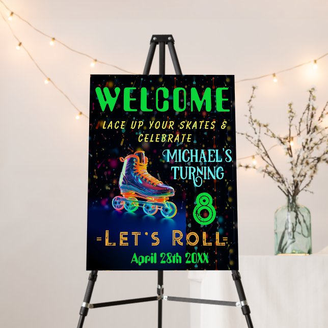 Roller Skate, Turning 8 Foam Board (In Situ (Stand))