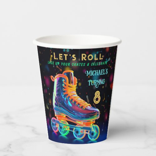 Roller Skate Turning 8 Paper Cups