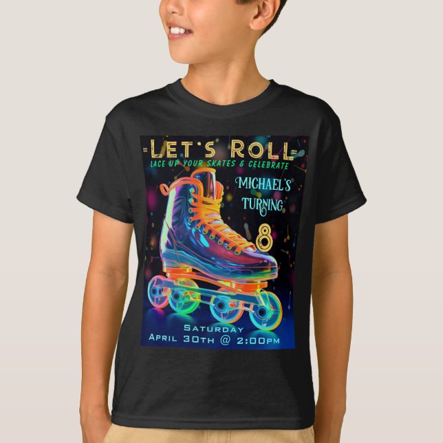 Roller Skate, Turning 8 T-Shirt (Front)