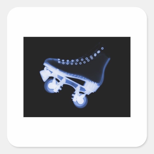 Roller Skate Xray Square Sticker (Front)