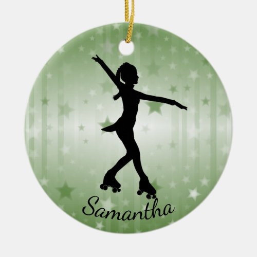 Roller Skater Design Ceramic Ornament