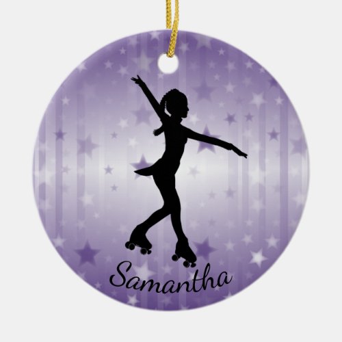 Roller Skater Design Ceramic Ornament