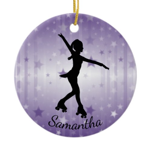 Roller Skater Design Ceramic Ornament