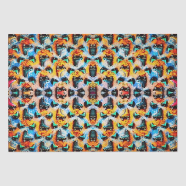 Roller Skates African Art Tissue Paper (Front)