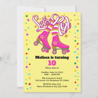 Roller Skates any age Invitation