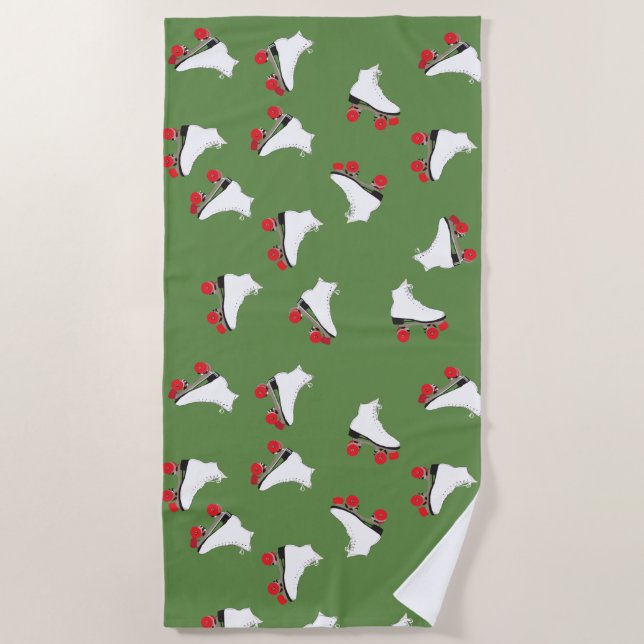 Roller Skates Beach Towel (Front)