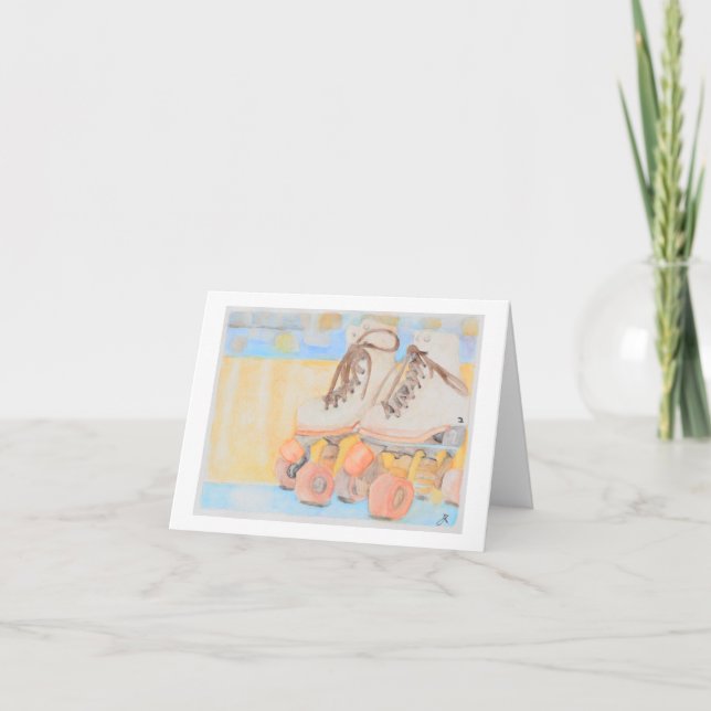 Roller Skates Blank Note Card (Front)