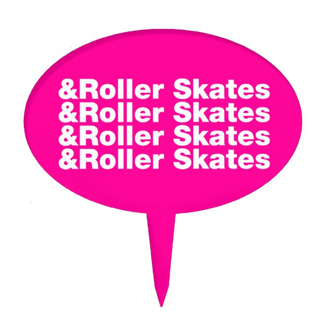 & Roller Skates Cake Topper (Front)