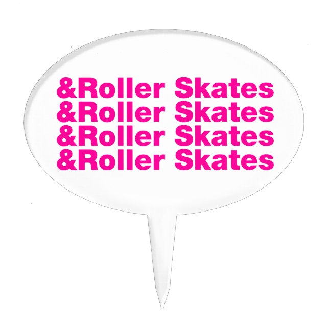 & Roller Skates Cake Topper (Front)