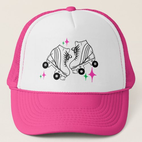 Roller Skates Derby Skating Roller Babe  Trucker Hat