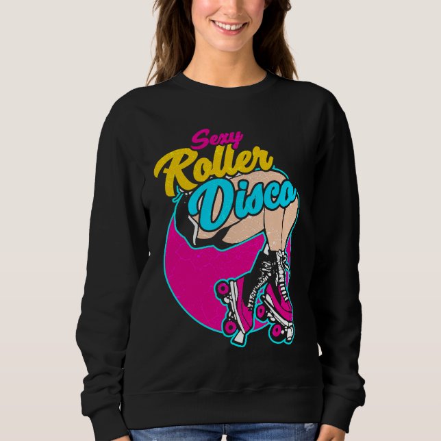 Roller skates disco inline skating roller skating  sweatshirt (Front)