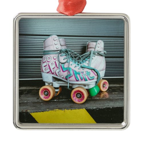 Roller Skates Epic Metal Ornament