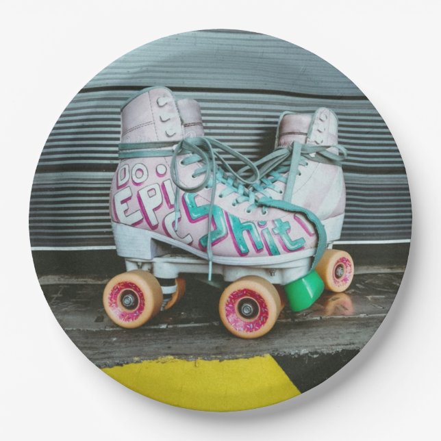 Roller Skates Epic Paper Plates (Front)