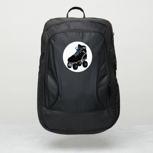 Roller Skates in Black JanSport Backpack (Front)