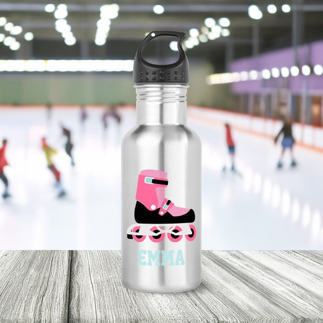 Roller Skates Personalized Kids Stainless Steel Wa Stainless Steel Water Bottle (Creator Uploaded)