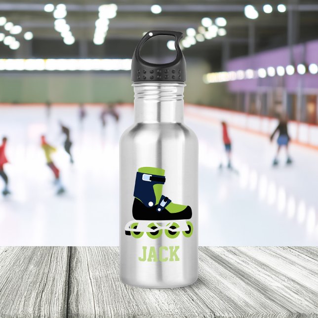 Roller Skates Personalized Kids Stainless Steel Water Bottle (Creator Uploaded)