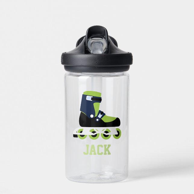 Roller Skates Personalized Water Bottle (Front)