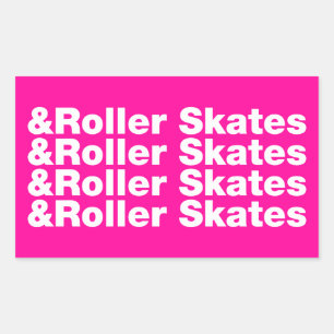 & Roller Skates Rectangular Sticker