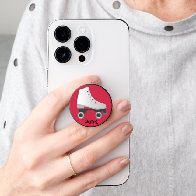 Roller Skates Skating Design Smartphone PopSocket (Hand)